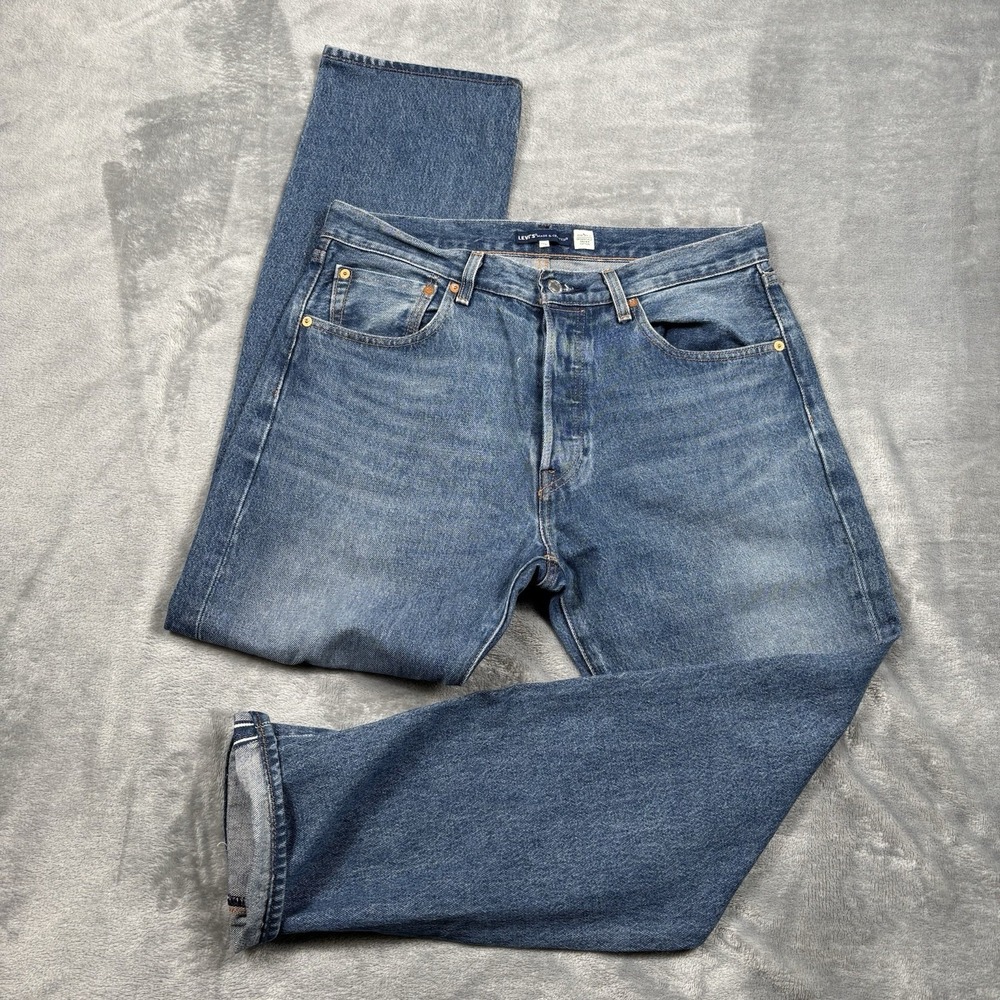 Levi's Made & Crafted 501 Original Fit Selvedge Jeans Mens 32x32 Button Fly